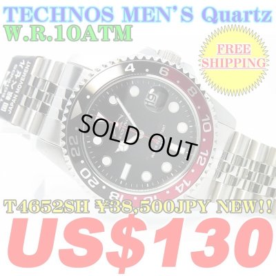 Photo1: TECHNOS MEN'S QUARTZ WATCH T4652SH ￥38,500JPY NEW!!