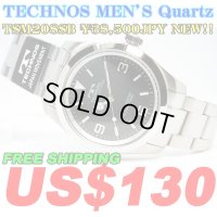 TECHNOS MEN'S Quartz WATCH TSM208SB ￥38,500JPY NEW!!