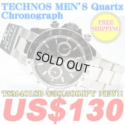 Photo1: TECHNOS MEN'S QUARTZ Chronograph WATCH TSM401SB ￥38,500JPY NEW!!