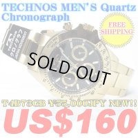 TECHNOS MEN'S Chronograph Quartz WATCH T4B73GB ￥55,000JPY NEW!!