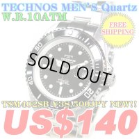 TECHNOS MEN'S QUARTZ WATCH TSM402SB ￥38,500JPY NEW!!