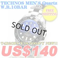 TECHNOS MEN'S Quartz W.R.10ATM T4B20BN ￥38,500JPY NEW!!