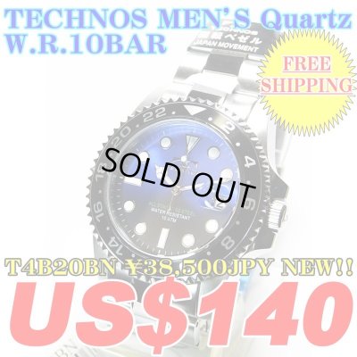 Photo1: TECHNOS MEN'S Quartz W.R.10ATM T4B20BN ￥38,500JPY NEW!!