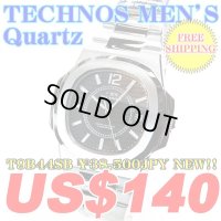 TECHNOS MEN'S Quartz WATCH T9B44SB ￥38,500JPY NEW!!