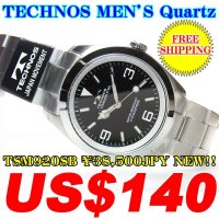 TECHNOS MEN'S Quartz WATCH TSM920SB ￥38,500JPY NEW!!