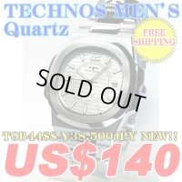 TECHNOS MEN'S Quartz WATCH T9B44SS ￥38,500JPY NEW!!