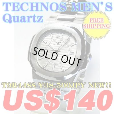 Photo1: TECHNOS MEN'S Quartz WATCH T9B44SS ￥38,500JPY NEW!!