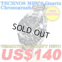 TECHNOS MEN'S Quartz Chronograph TSM401TB ￥38,500JPY NEW!!