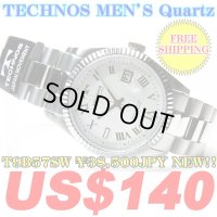 TECHNOS MEN'S Quartz WATCH T9B57SW ￥38,500JPY NEW!!