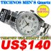 Photo1: TECHNOS MEN'S Quartz WATCH T9B57SW ￥38,500JPY NEW!! (1)
