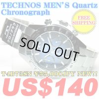 【FREE INTERNATIONAL SHIPPING】TECHNOS MEN'S Quartz Chronograph T4B73SN ￥55,000JPY NEW!!