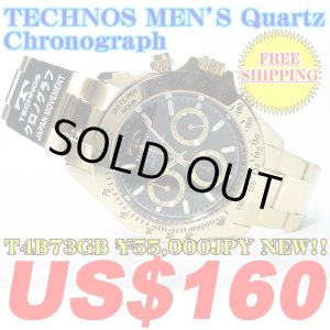 Photo: TECHNOS MEN'S Chronograph Quartz WATCH T4B73GB ￥55,000JPY NEW!!