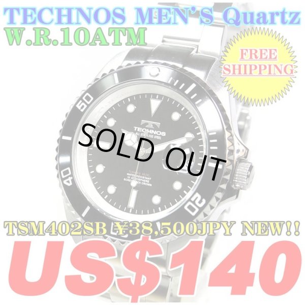 Photo1: TECHNOS MEN'S QUARTZ WATCH TSM402SB ￥38,500JPY NEW!! (1)