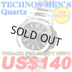 Photo: TECHNOS MEN'S Quartz WATCH T9B44SB ￥38,500JPY NEW!!