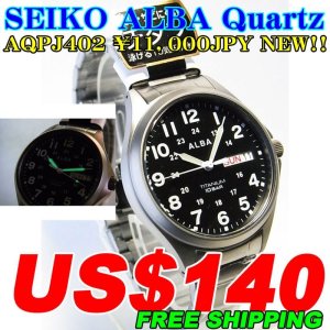 Photo: SEIKO ALBA MEN'S Quartz AQPJ402 ￥11,000JPY NEW!!