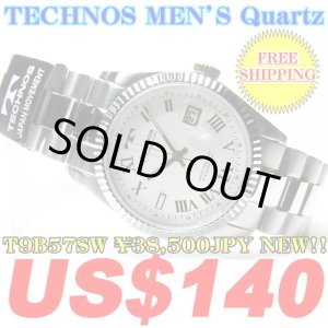 Photo: TECHNOS MEN'S Quartz WATCH T9B57SW ￥38,500JPY NEW!!